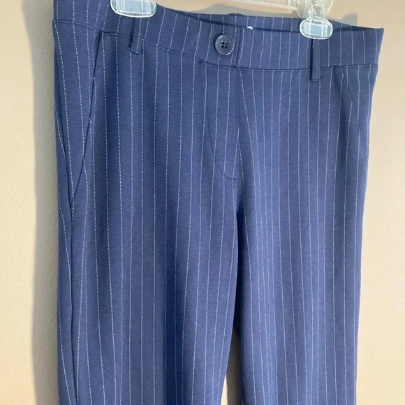Betabrand striped navy  pants - Picture 2 of 6